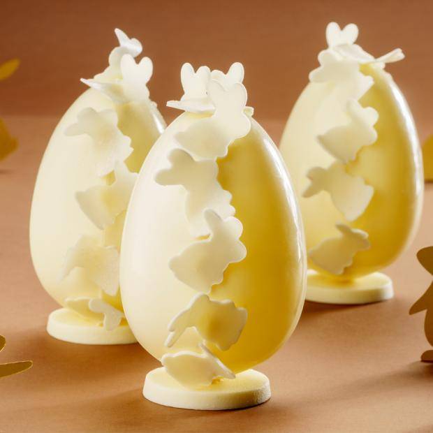 Elegante White Nuit Blanche Eier mit weissem Sesam